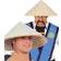 Fiestas Guirca Vietnamese Straw Hat