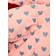 Rice Velvet Quilt with Hearts in Pink & Gendarme Blue 140x220cm