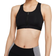 Nike Swoosh Medium-Support Padded Zip-Front Sports Bra - Black/White