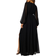 Goddiva Long Sleeve Chiffon Dress - Black