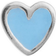 Stine A Petit Love Heart Earring - Silver/Light Blue