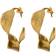 Hultquist Twisted Leaf Earrings - Gold