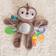 Bright Starts Sloth Cuddly Toy for Travelling with Various Textures & Mirrors