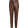 Vila High Waisted Faux Leather Leggings - Brown