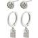 Pilgrim Valkyria 2-in-1 Set Earrings - Silver