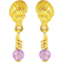 Hultquist Aaliyah Mini Earrings - Gold/Purple