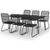 vidaXL 3060247 Havemøbelsæt, 1 borde inkl. 6 stole