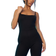 PrettyLittleThing Rib Strappy Square Neck Flared Jumpsuit - Black