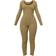 PrettyLittleThing Long Sleeve Knitted Jumpsuit - Olive