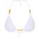 PrettyLittleThing Wooden Bead Triangle Bikini Top - White
