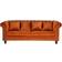 Venture Design Velvet Orange Sofa 217cm 3 personers