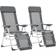 vidaXL Folding Camping Chairs With Footrests 2pcs