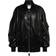 Stella McCartney Womens Black Collared Ribbed-trim Woven Bomber Jacket