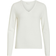 Vila Ril V-Neck Knit Sweater - White Alyssum