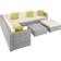 tectake 403838 Loungesæt, 1 borde inkl. 6 sofaer
