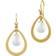 Julie Sandlau Afrodite Droplet Earrings - Gold/Transparent/Pearls