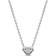 Pandora Radiant Heart & Floating Stone Collier Necklace - Silver/Transparent