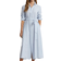 Polo Ralph Lauren Linen & Cotton Blend Midi Dress - Blue