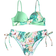 Shein Tropical Print Push Up Bikini Swimsuit - Multicolor