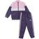 adidas Kid's Tiberio 3-Stripes Colorblock Shiny Tracksuit - Clear Pink/White/Shadow Violet