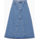Ganni Overdyed Cutline Denim Double Fly Maxi Skirt J1356 Mid Blue Stone Blå