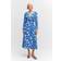 Mango Women's Ruffled Detail Printed Dress Blue Blue