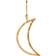 Stine A Big Bella Moon with Stones Earring - Gold/Transparent