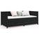 vidaXL Day Bed Black Sofa 207.5cm