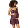 Cache Coeur Lilly Pregnancy & Nursing Nightgown Black Pink Flower