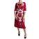 Dolce & Gabbana Women's Floral Embroidered Sheath Midi Dress - Red