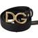 Dolce & Gabbana Sort Læder Gold Metal Buckle Bælte Black