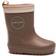 Pom Pom Thermo Rubber Boots with Wool Lining - Brown