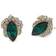 Lily and Rose Petite Camille Stud Earrings - Gold/Emerald/Transparent