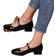 Shein New Fashion Chunky Heel Pu Leather Women's Comfortable Flat Shoes