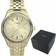 Timex Ladies waterbury gold 50m serrated bezel jubilee bracelet 32mm
