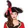Wicked Costumes Deluxe fancy dress pirate hat with feather