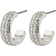 Pilgrim Matylda Hoop Earrings - Silver/Transparent