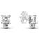 Pandora Sparkling Round & Square Earrings - Silver/Transparent