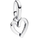 Pandora Freehand Heart Mini Dangle Charm - Silver
