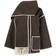 Toteme Embroidered wool-blend scarf jacket Brown