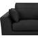 Beliani Torget Black Sofa 226cm 3 personers
