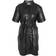 Noisy May Andy Short Faux Leather Dress - Black