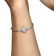 Pandora Moments Crown O & Snake Chain Bracelet - Silver/Transparent