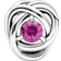 Pandora October Birthstone Eternity Circle Charm - Silver/Pink