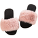 Shein 1pair Girls' Minimalist Style Plush Warm Home Slippers For Kids
