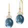 Julie Sandlau Tasha Earrings - Gold/Blue/Transparent