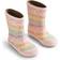 Wheat Muddy Printed Rubber Boots - Rainbow Flowers