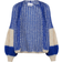 Noella Liana Knit Cardigan - Cream/Cobalt Blue