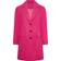 Yours Curve Midi Formal Coat Plus Size - Pink