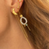 Stine A Bella Moon Earring with Long Chains Single - Gold